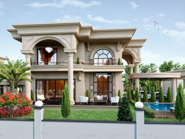 Lüks bir villa iç tasarımında aşağıdaki öğeleri düşünebilirsiniz: