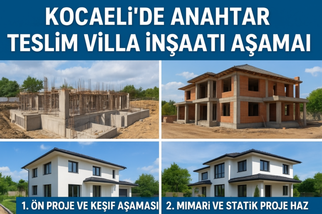 Kocaeli’de Anahtar Teslim Villa İnşaatı Aşamaları