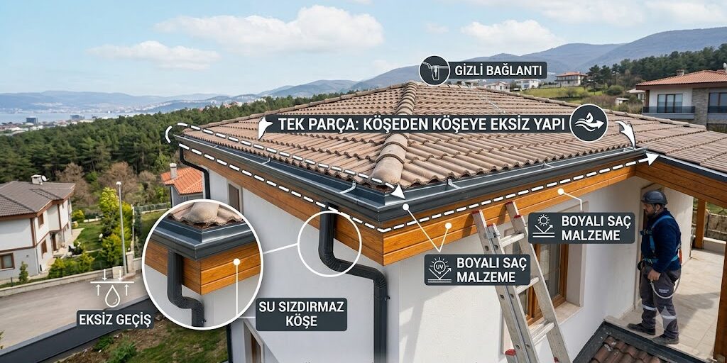 Kocaeli’de Çatılarınızı Koruma Altına Alıyoruz: Eksiz Oluk Sistemleri ile Göksallar İnşaat Farkı