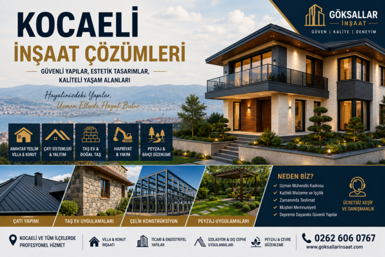 Kocaelide inşaat çözümleri Kocaeli'de İnşaat Çözümleri-Göksallar İnşaat