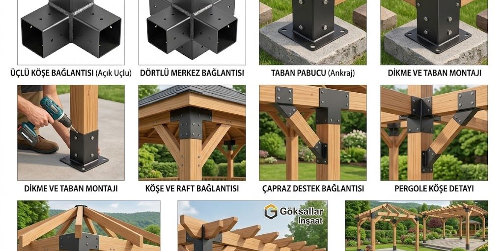 Kocaeli Pergole Ayakları ve Kamelya Profil Bağlantıları