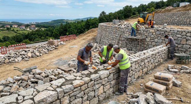 Kocaeli ve İzmit Taş Duvar Yapımı : İşçilik ve Uygulama | Göksallar İnşaat