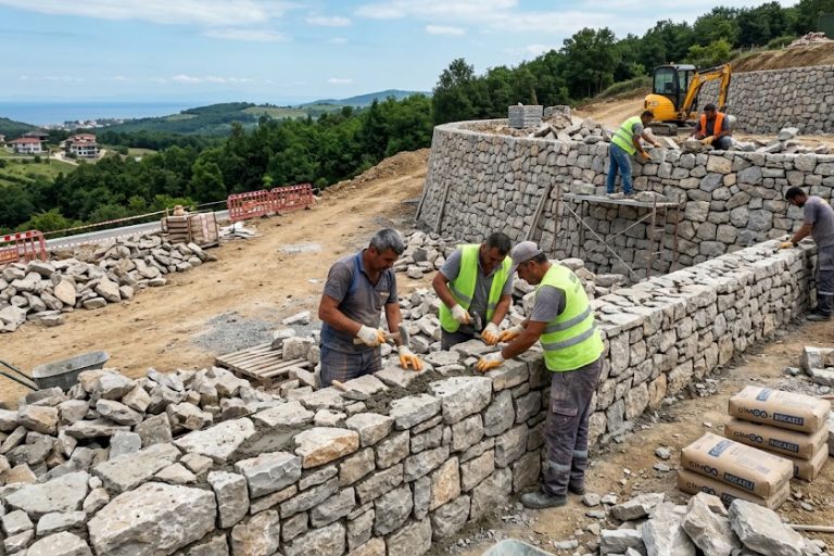 Kocaeli ve İzmit Taş Duvar Yapımı : İşçilik ve Uygulama | Göksallar İnşaat