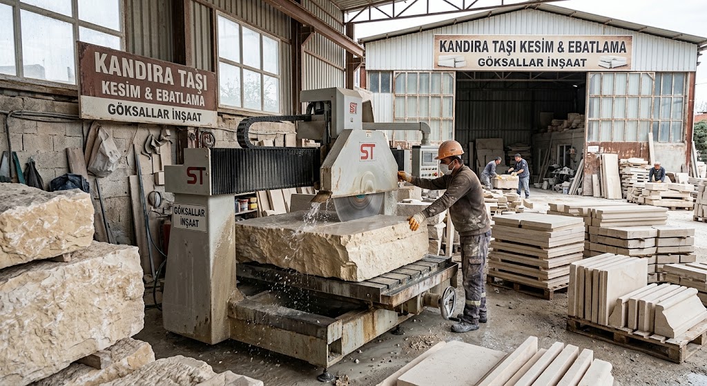 Doğal Kandıra Taşının Profesyonel Kesimi ve Ebatlama Atölyesi : 0262 606 0767